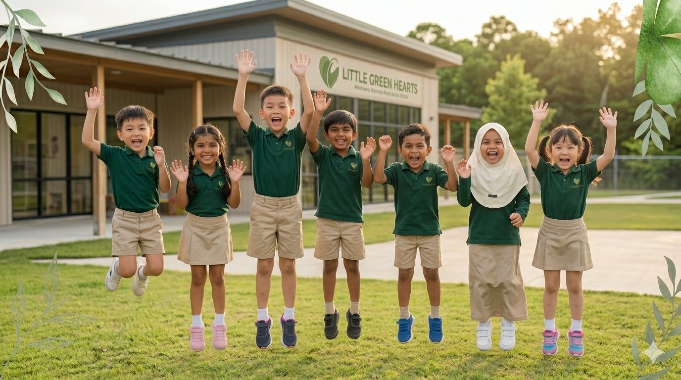 Happy children at Little Green Hearts